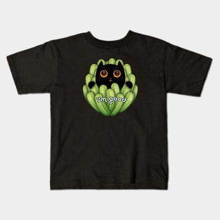 CUCUMBER CAT Kids T-Shirt